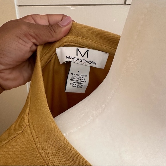 Magaschoni Womens Top Medium Modal Cotton Long Sleeve Crew Neck Solid Soft - Picture 5 of 5